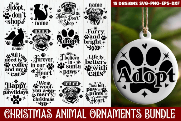 Animal Ornament Bundle SVG Bundle