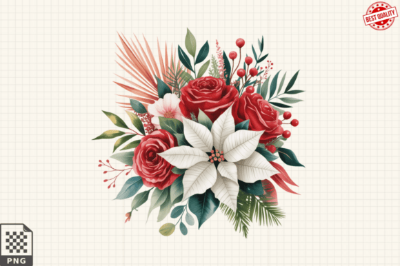 Choosing the Right Christmas Flower Bouquet Clipart PNG for Sublimation and DIY Projects