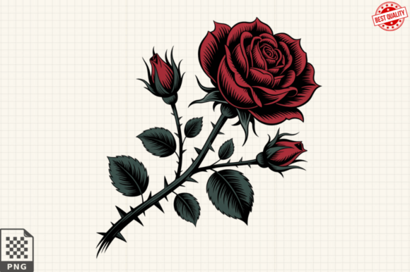 Halloween Gothic Rose Clipart PNG, Roses: A Unique Addition to Your Creative Projects
